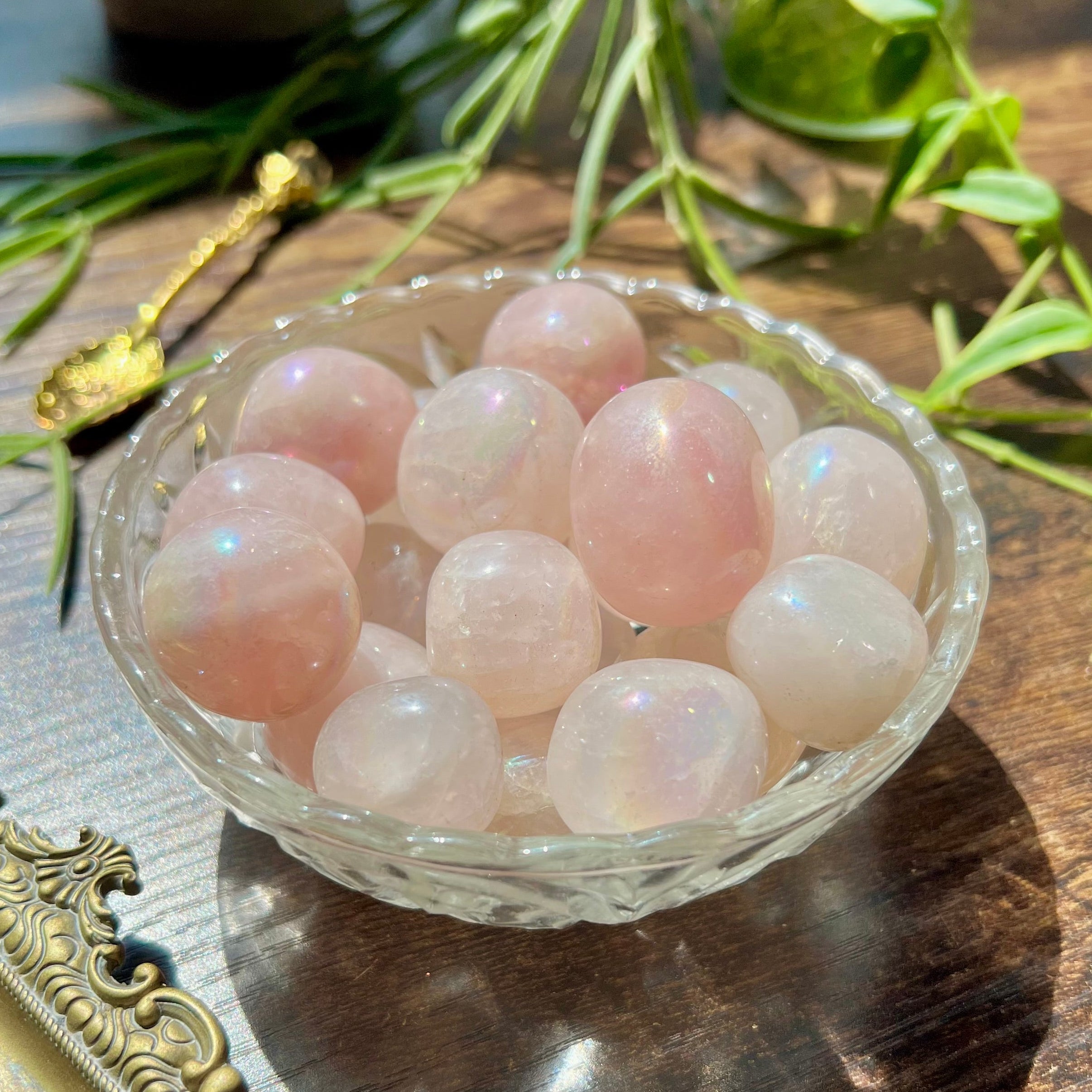 Aura Rose Quartz Tumble
