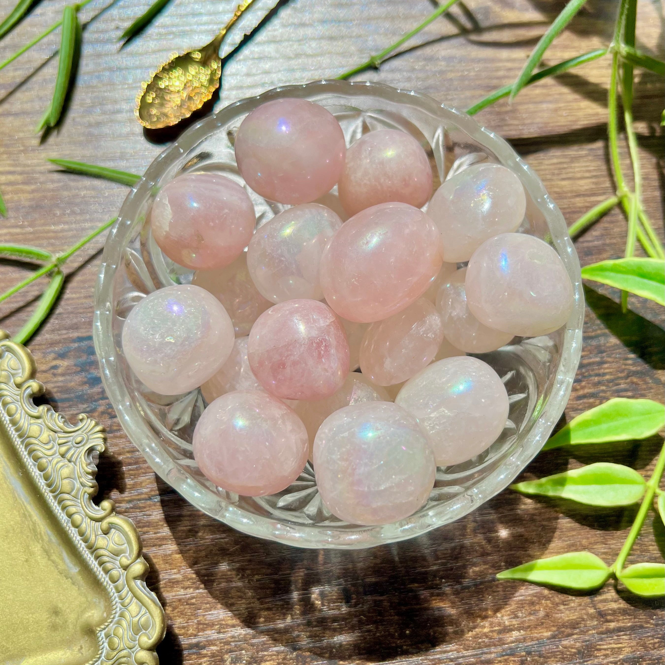 Aura Rose Quartz Tumble