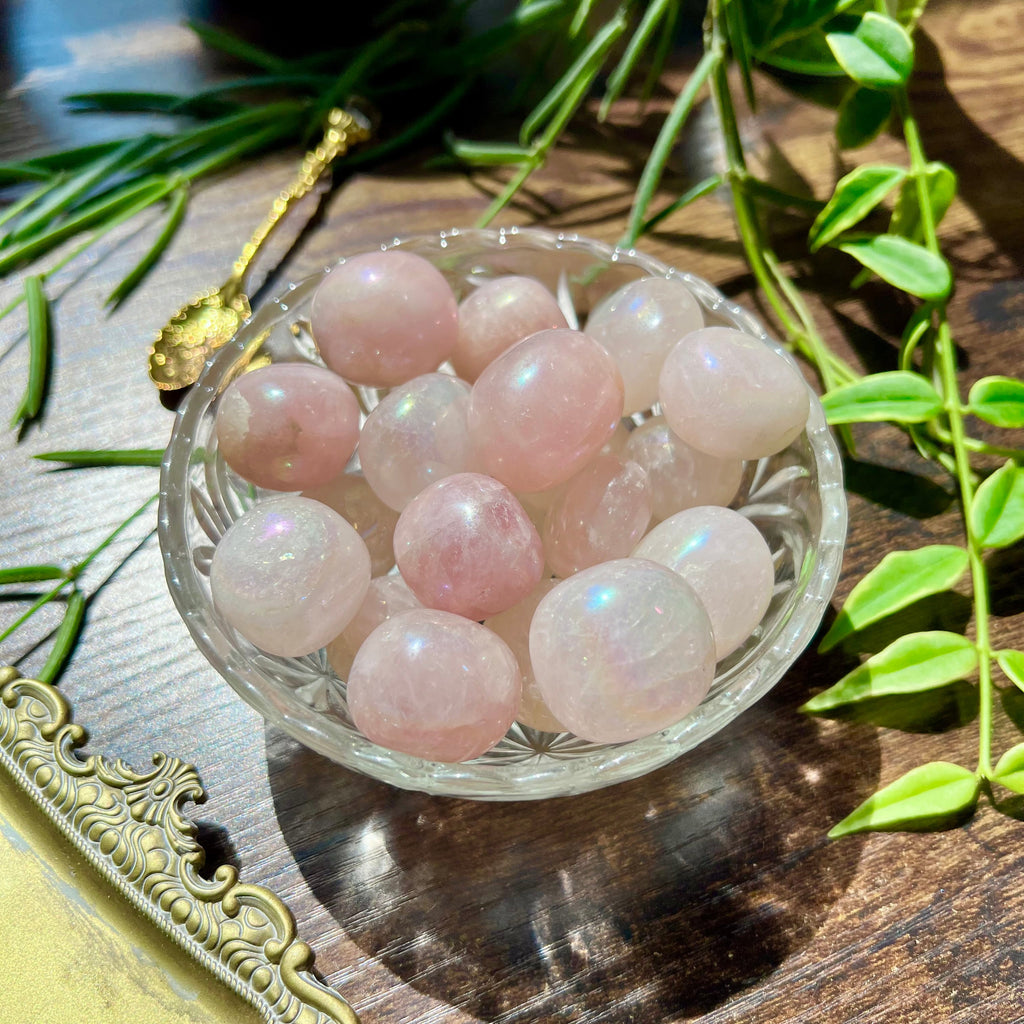 Aura Rose Quartz Tumble