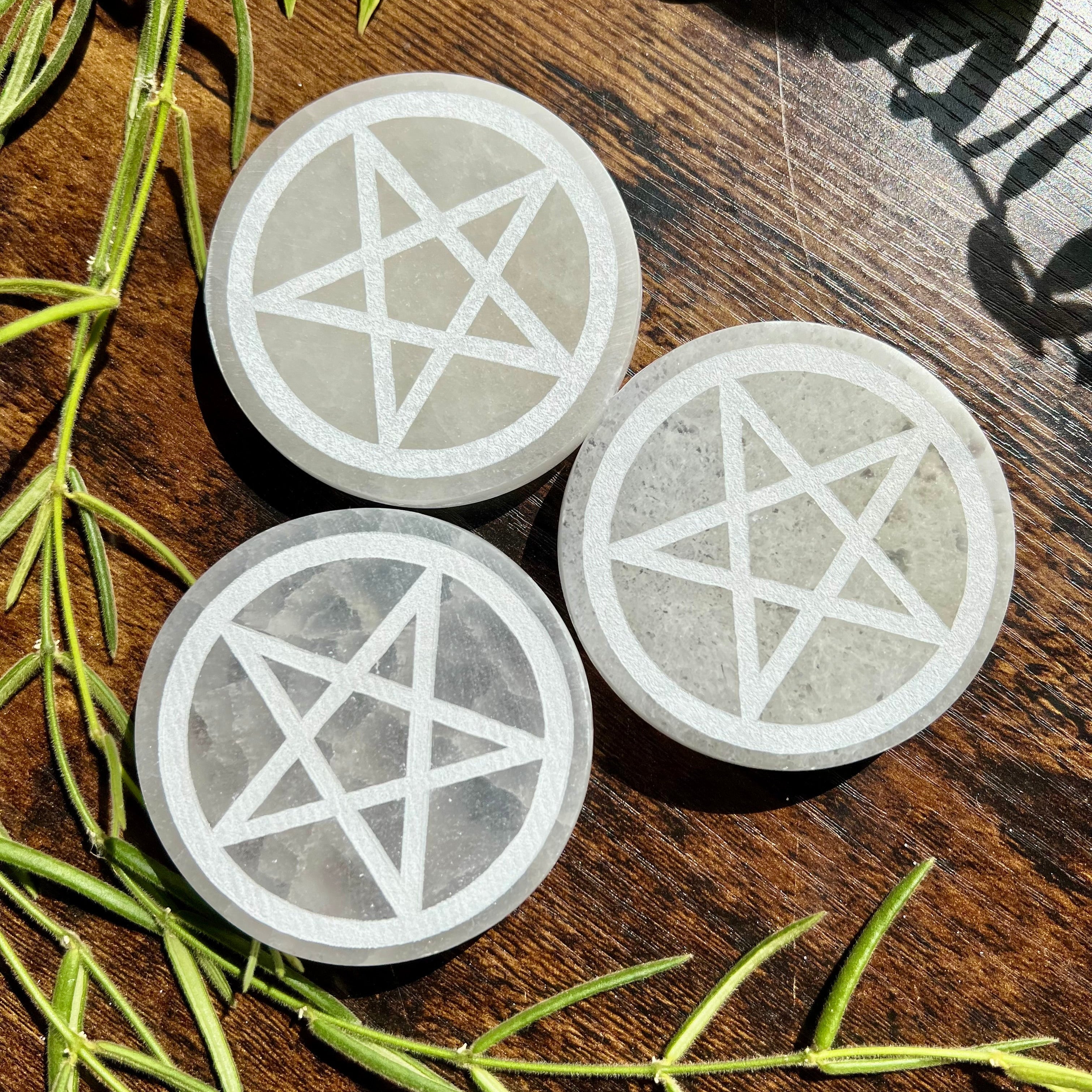 Selenite Charging Plate - Pentacle