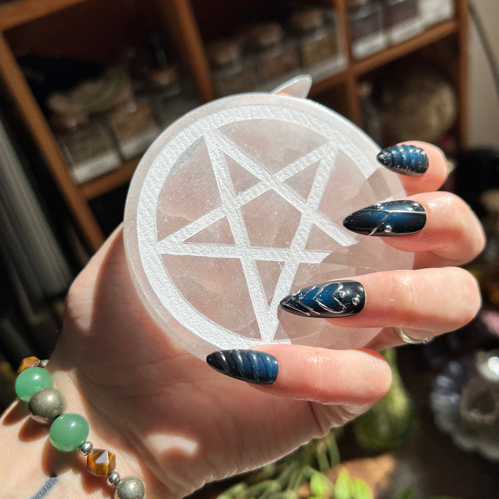 Selenite Charging Plate - Pentacle