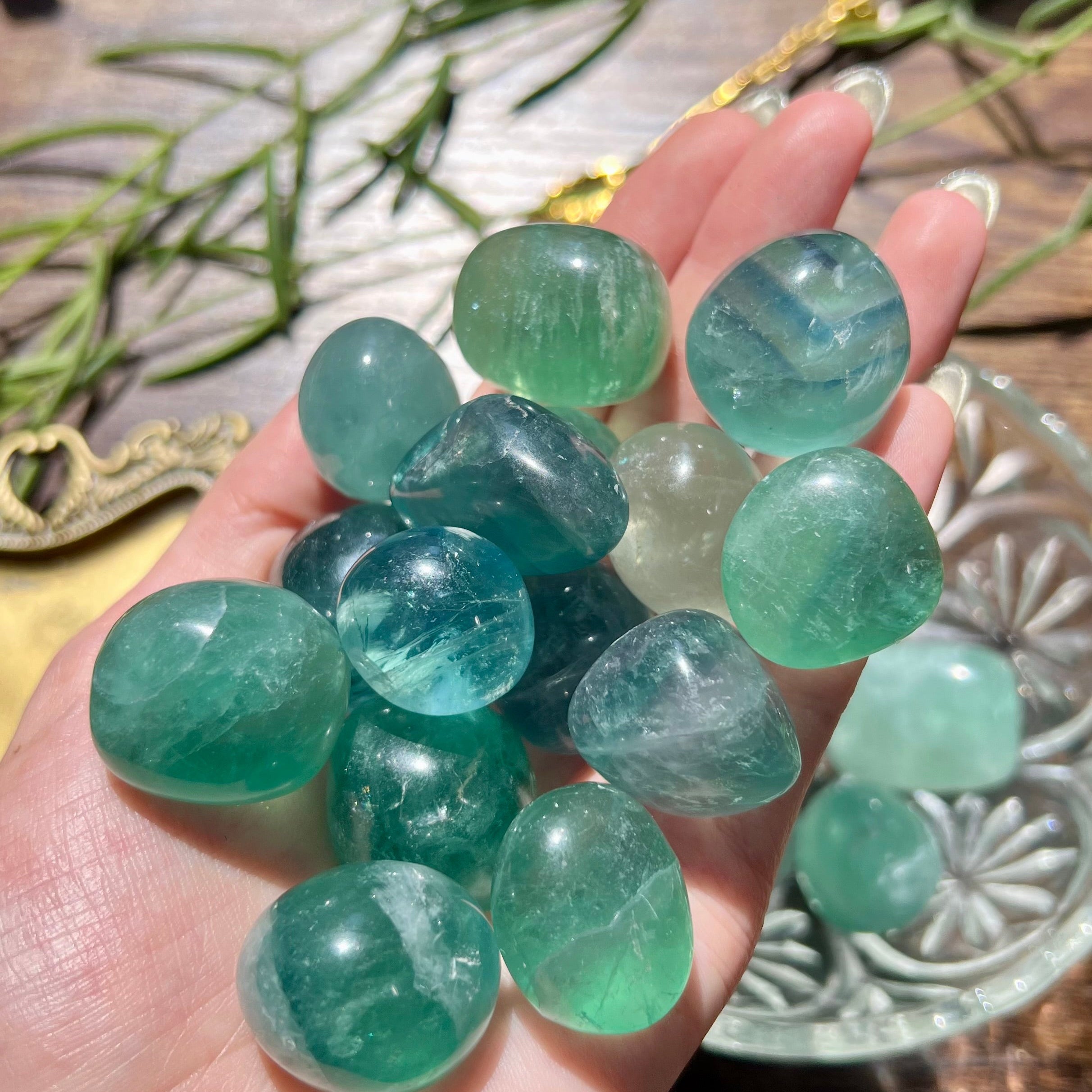 Green Fluorite Tumble