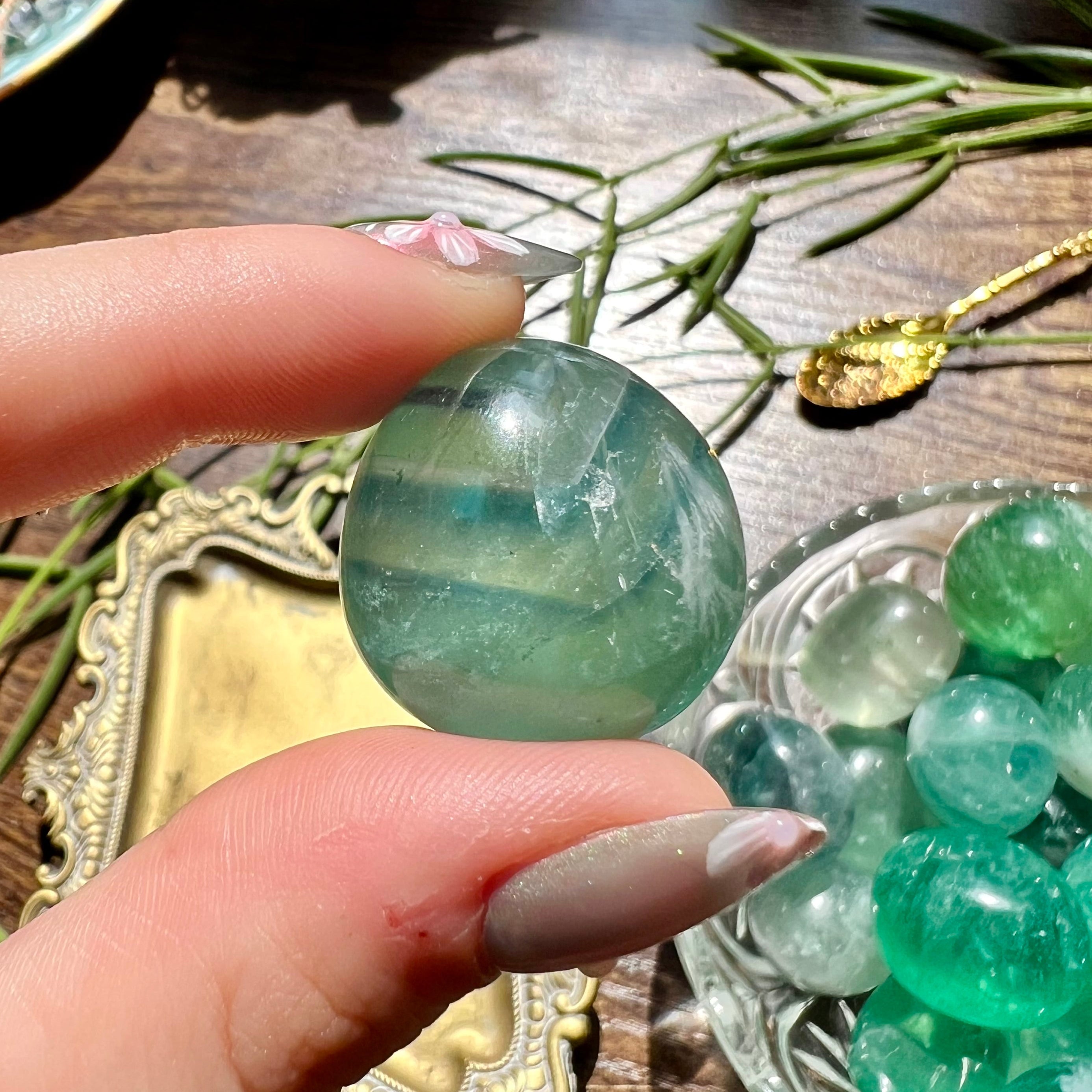 Green Fluorite Tumble