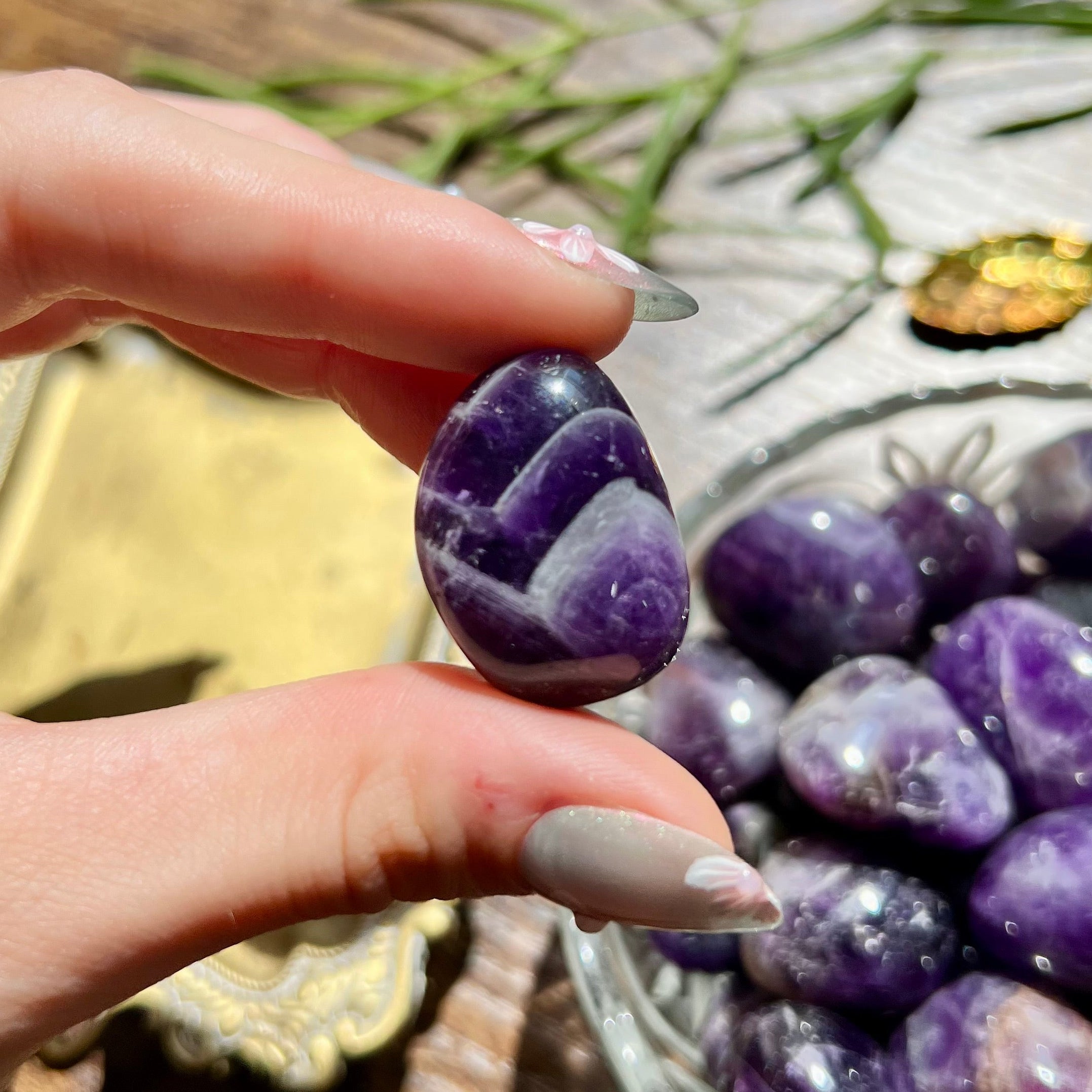Chevron Amethyst Tumble