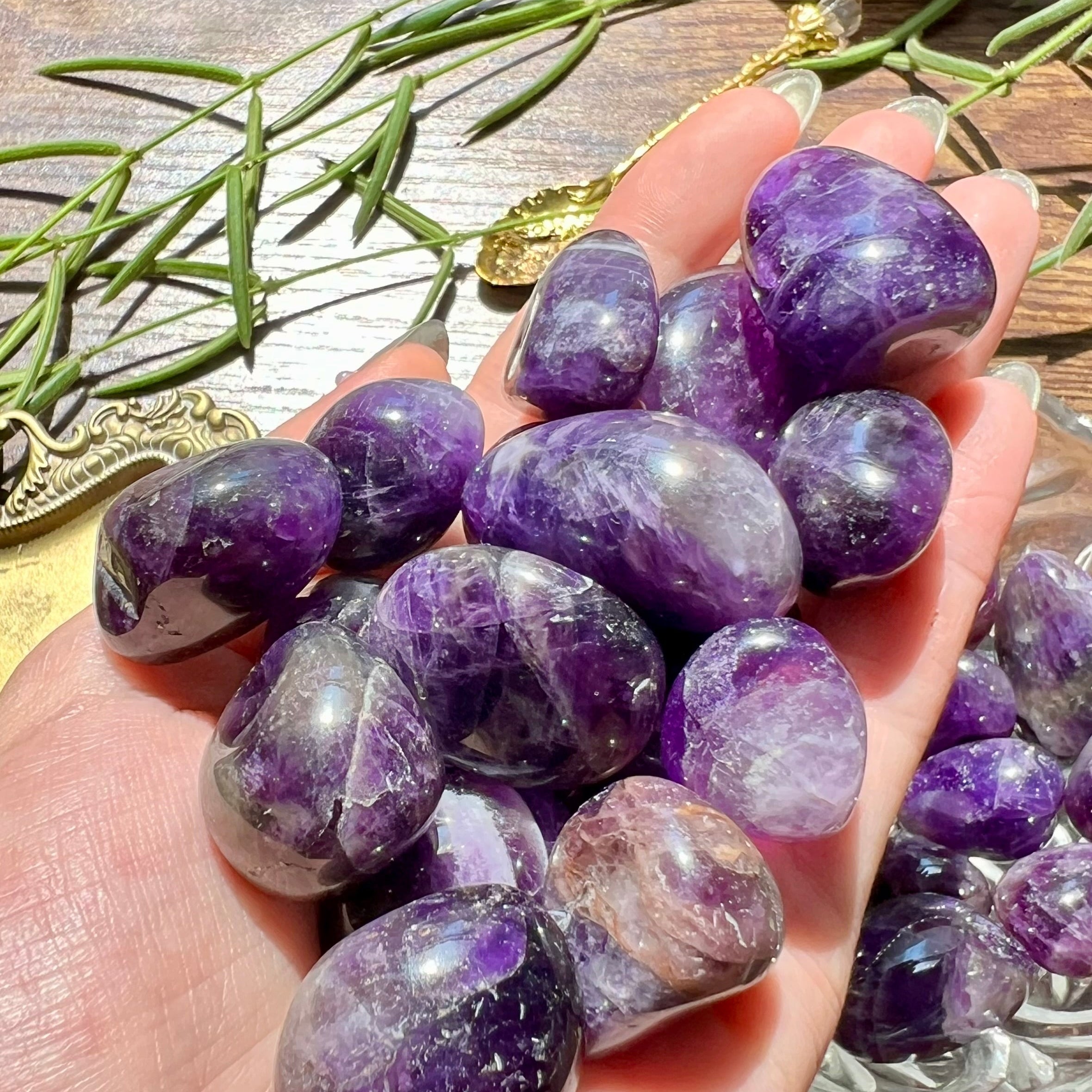 Chevron Amethyst Tumble