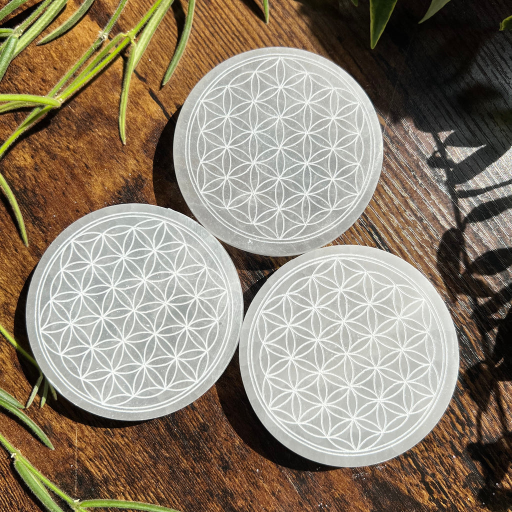 Selenite Charging Plate - Flower of Life